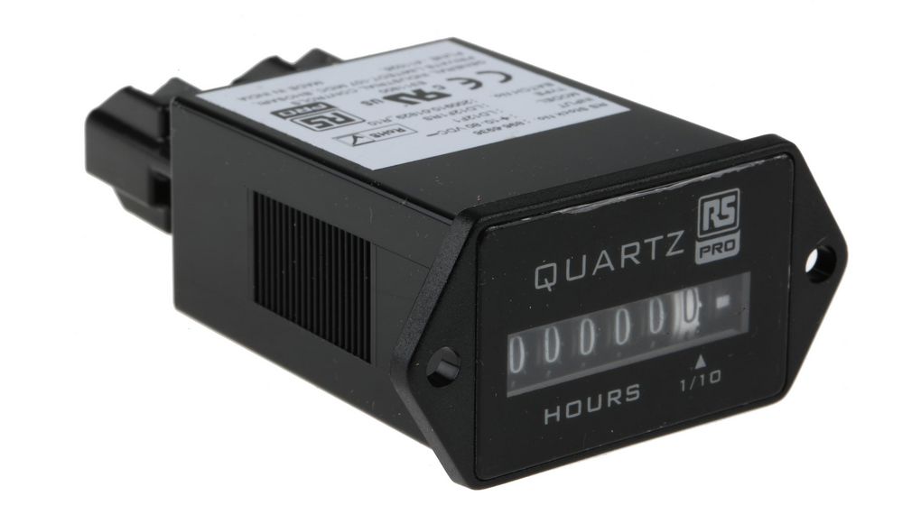 Operating Hour Counter Analogue, 6 Digits, 60Hz, 80VDC, 24.1 x 36.8mm
